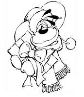 coloriage diddl cadeau de noel